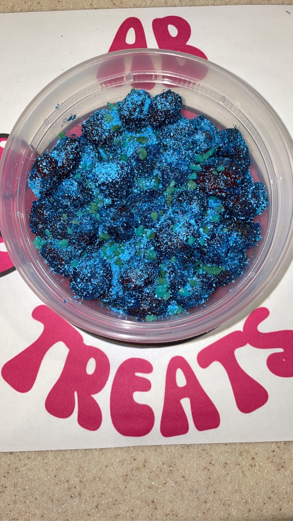 Sour Popping Blue Raspberry Gushers